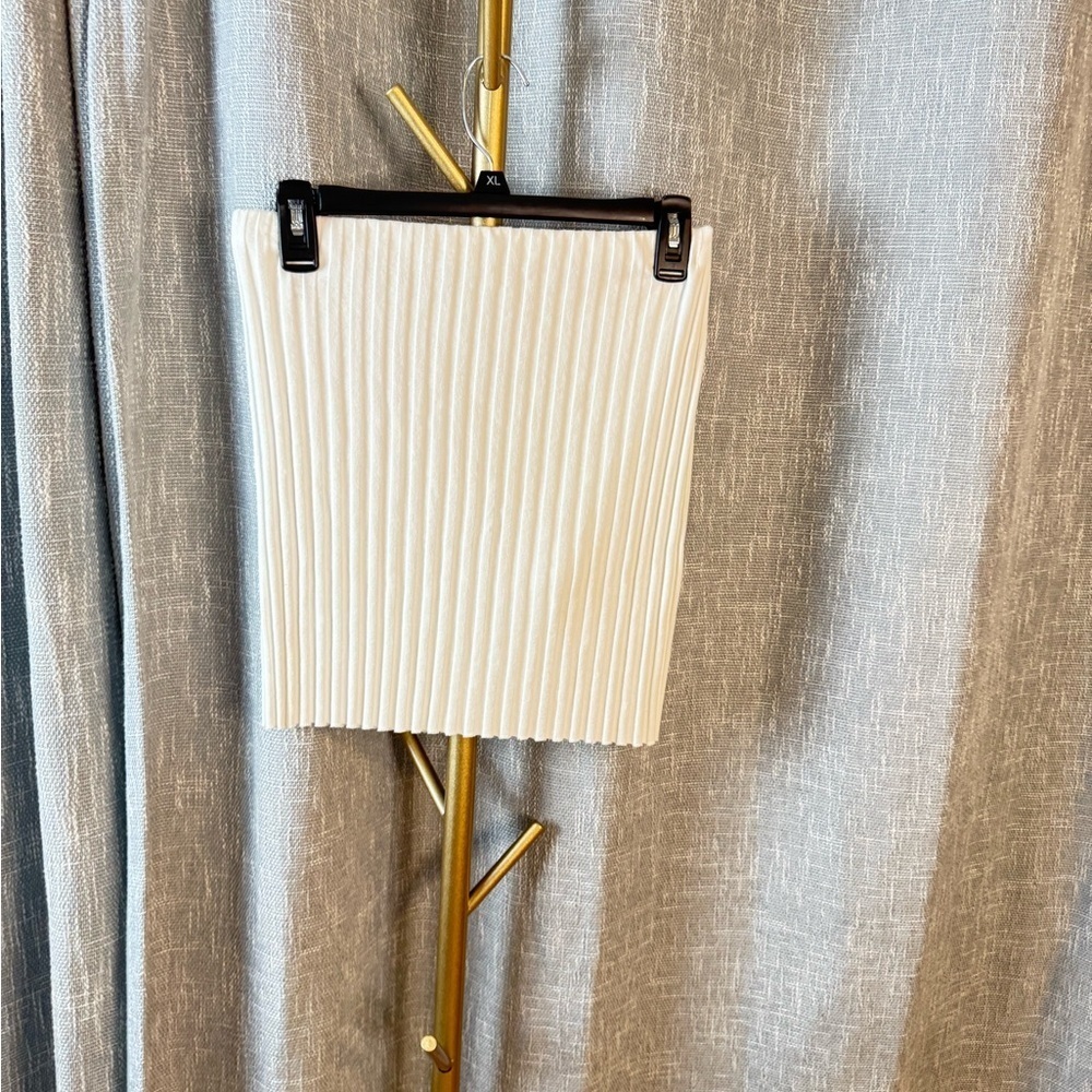 Cotton Citizen White Mini ribbed Top tube top medium NWOT
